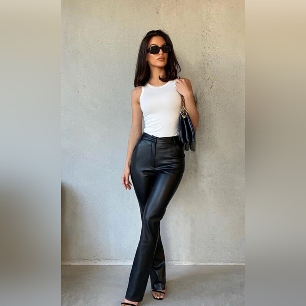 Meshki Black Boot Cut Flare Pants